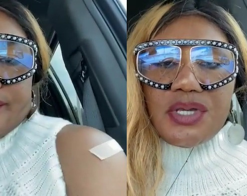 Anambra state first lady, Ebele Obiano, gives an update as she takes the second shot of COVID19 vaccine in the US (video)