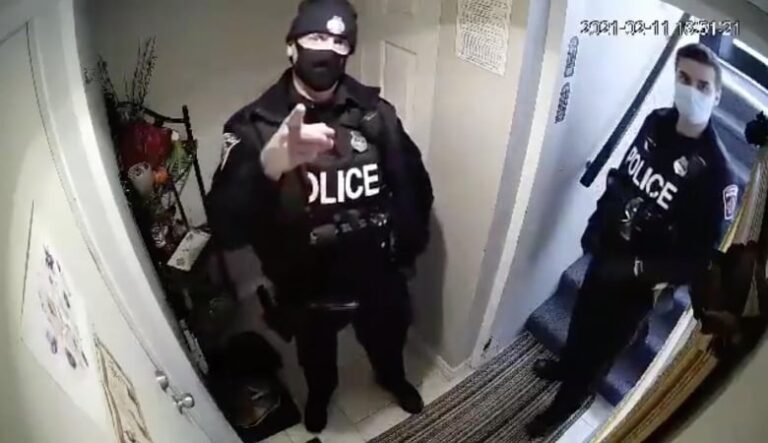 Hamilton police investigating video of officer lunging at woman