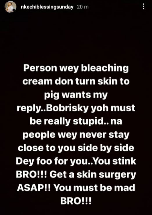 "My leaked a**hole has given me what your generation can't afford" - Bobrisky and Nkechi Blessing Sunday continue dragging each other