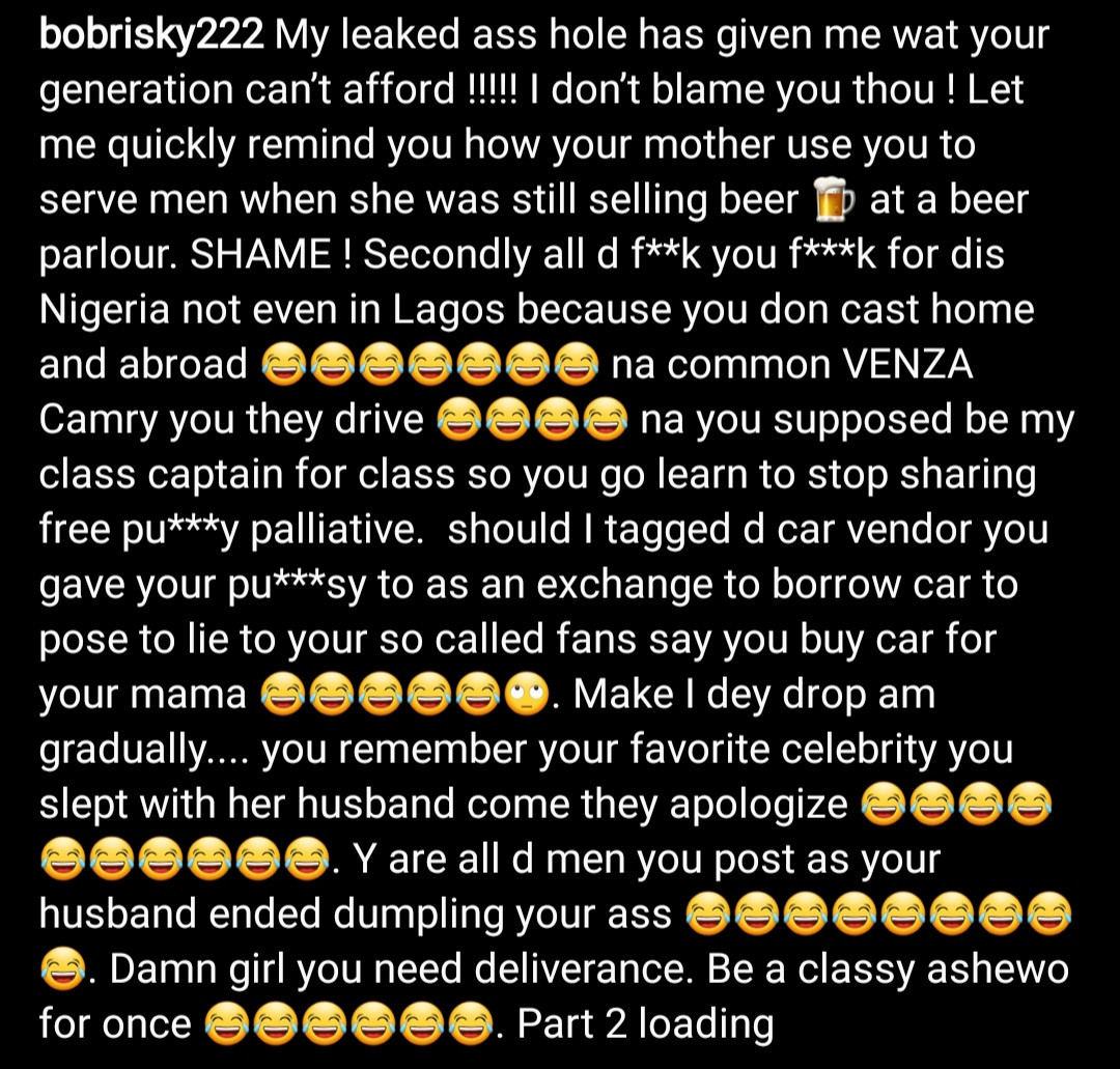 "My leaked a**hole has given me what your generation can't afford" - Bobrisky and Nkechi Blessing Sunday continue dragging each other