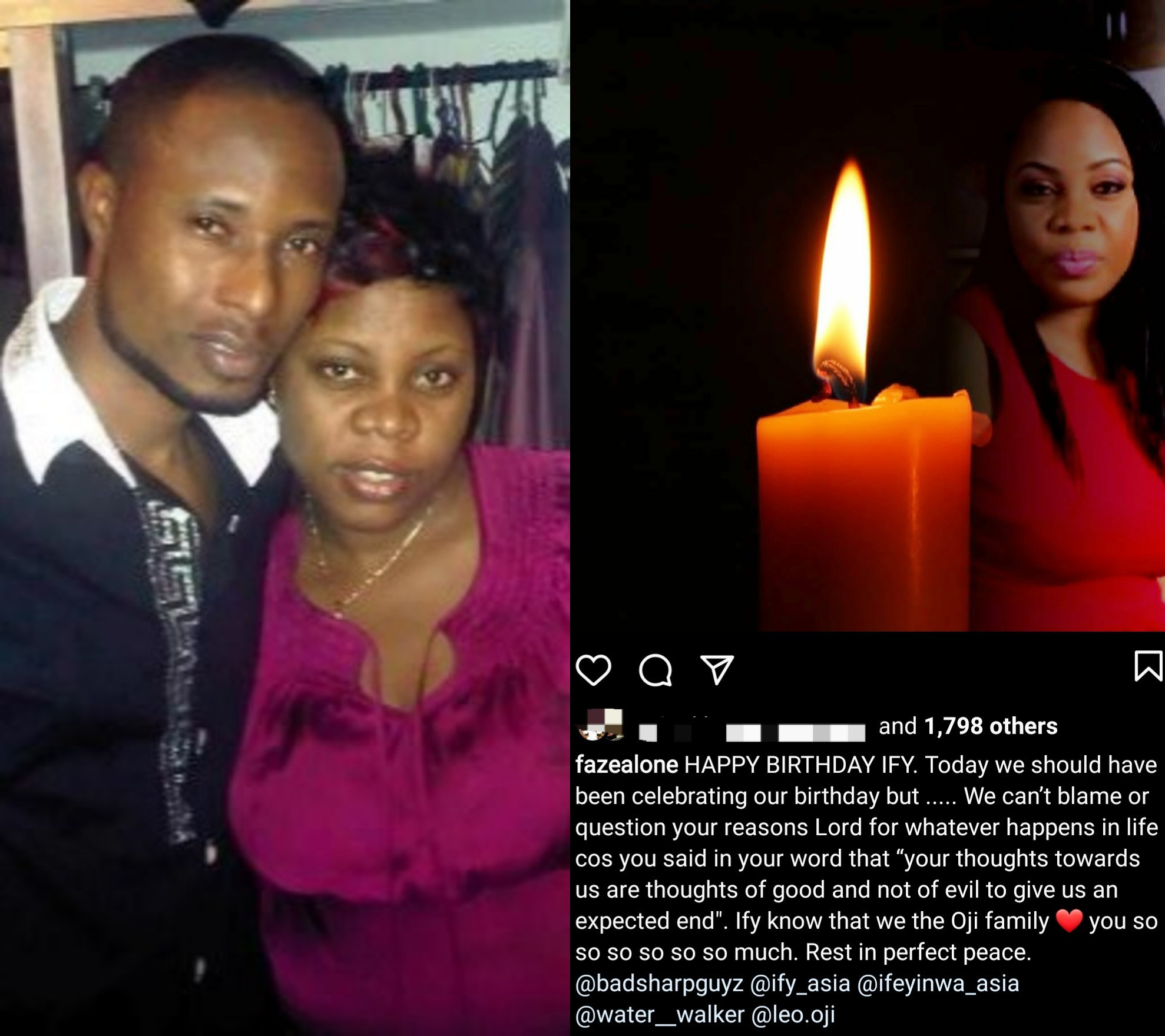 "Today we should have been celebrating our birthday" Faze remembers his twin sister who died two days to their birthday