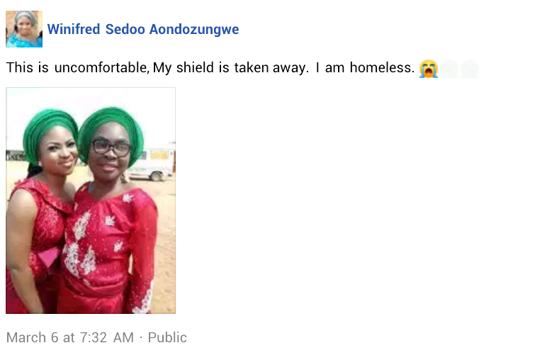 "My shield has been taken away" - Grieving daughter of widow allegedly burnt alive by suspected thugs in Benue renounces her community