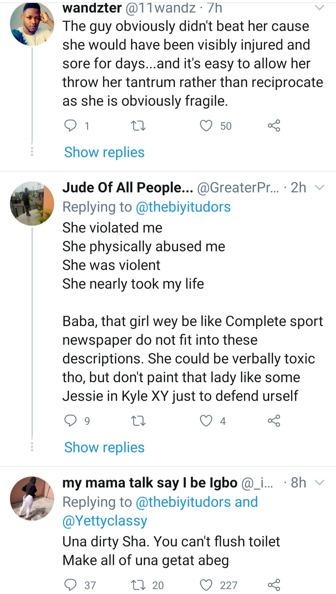 twitter influencer accuses her boyfriend of abusing her and conniving with police to intimidate her he responds with his side of the story 12
