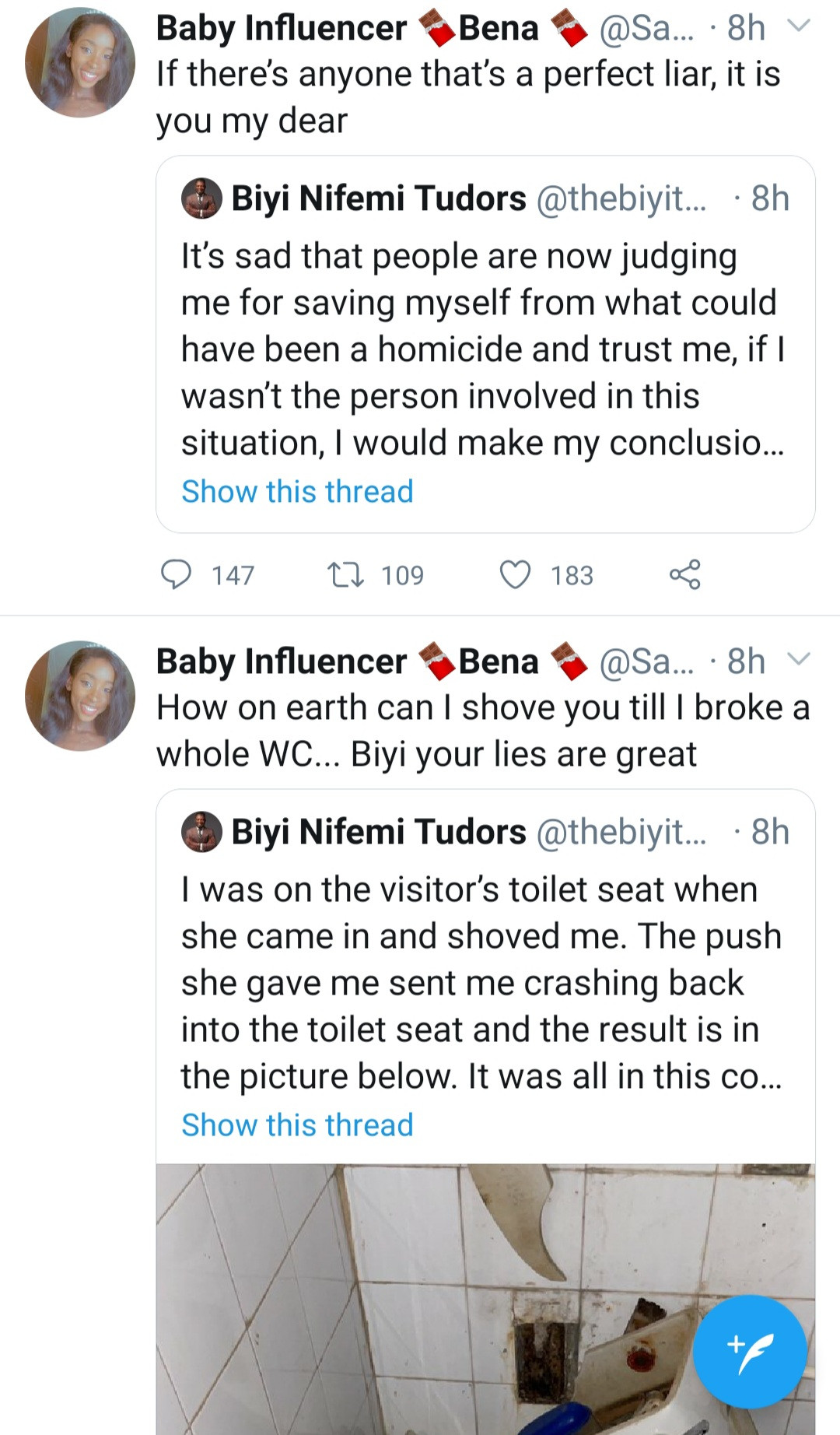 twitter influencer accuses her boyfriend of abusing her and conniving with police to intimidate her he responds with his side of the story 15