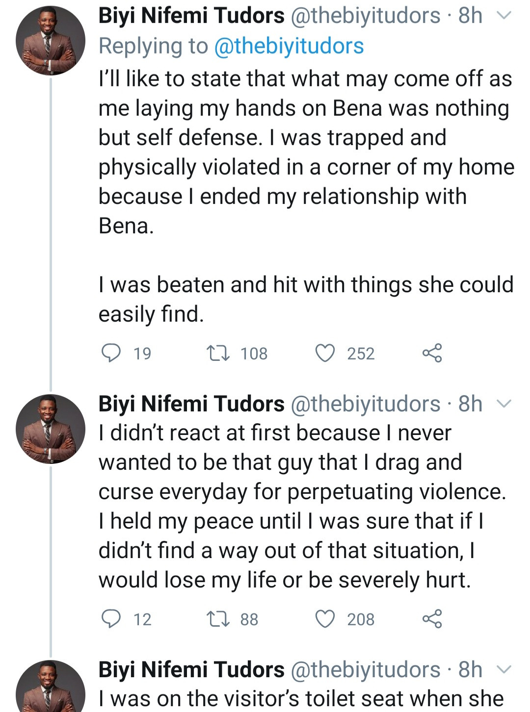 twitter influencer accuses her boyfriend of abusing her and conniving with police to intimidate her he responds with his side of the story 8