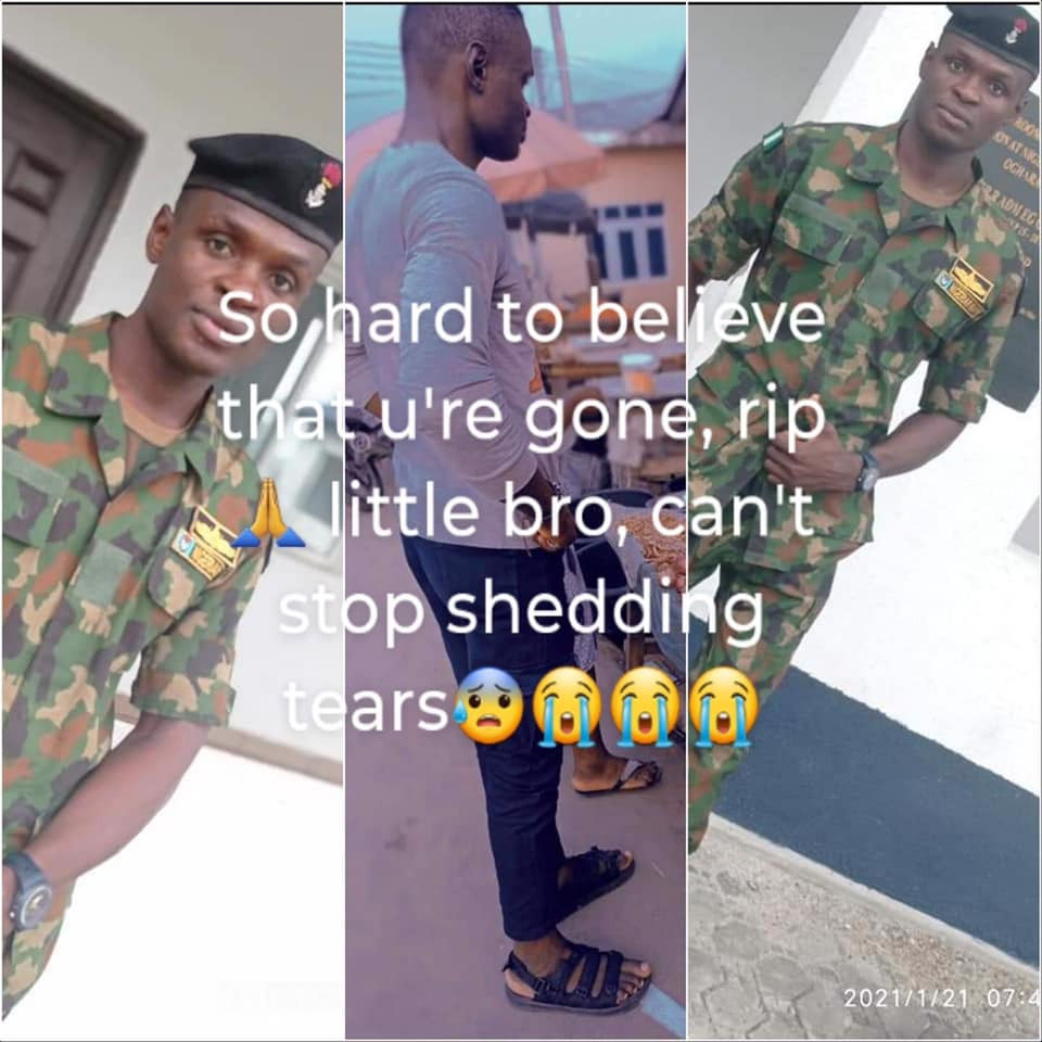 Man mourns soldier allegedly killed by unknown gunmen in Rivers state