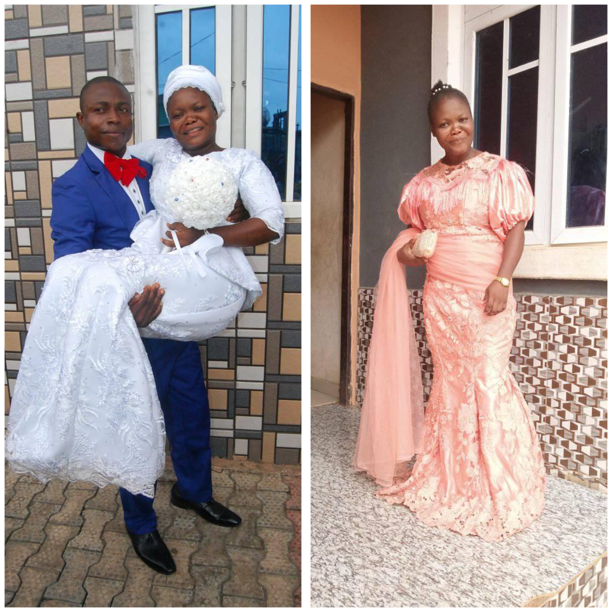 photos of nigerian bride who wore no makeup and jewelry on her wedding day