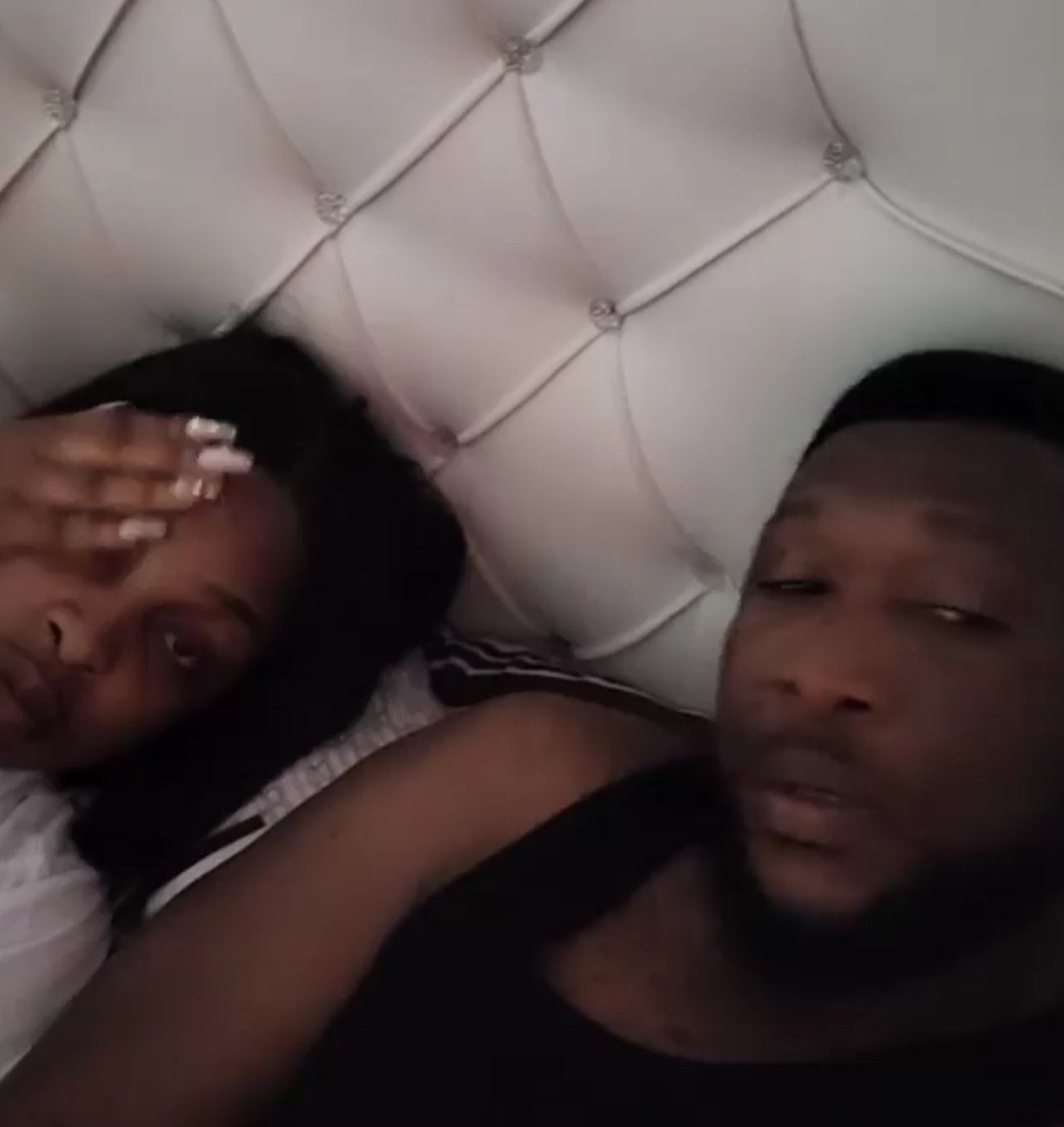 so i must be following you on instagram nollywood director tchidi chikere asks wife nuella as he releases video of them on their bed to dispel rumours their marriage crashed