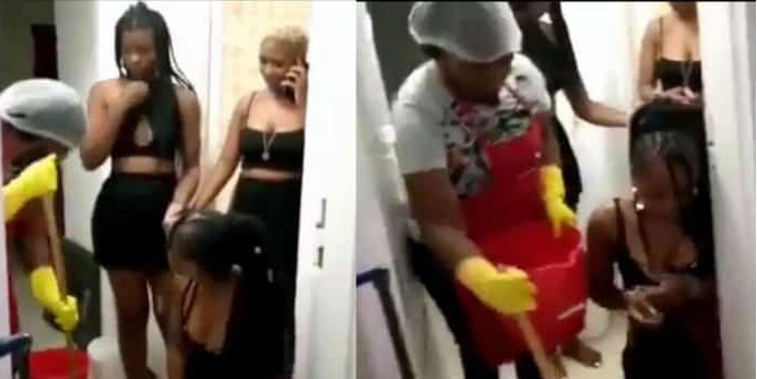 Slay Queens arrested and handcuffed after man who brought them to a hotel fled without settling the bill accrued