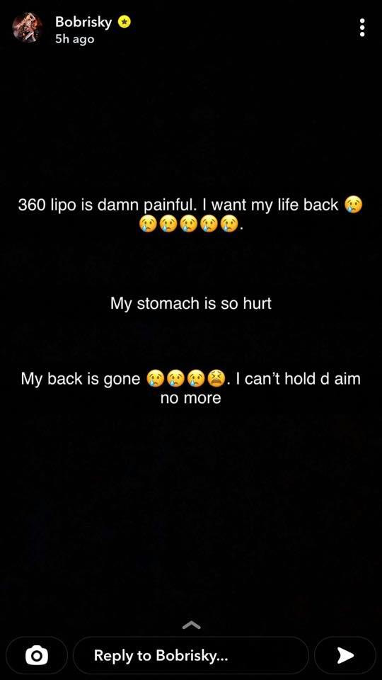 360 lipo is damn painful, I want my life back - Bobrisky writes after alleged plastic surgery 2