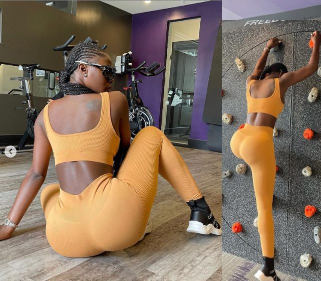 reality star khloe showcases her curvy backside in new workout photos