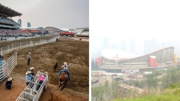Calgary Stampede rodeo goes ahead, as nearby horse races cancel due to smoke