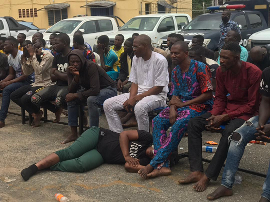 Police parade Yoruba Nation protesters arrested in Lagos