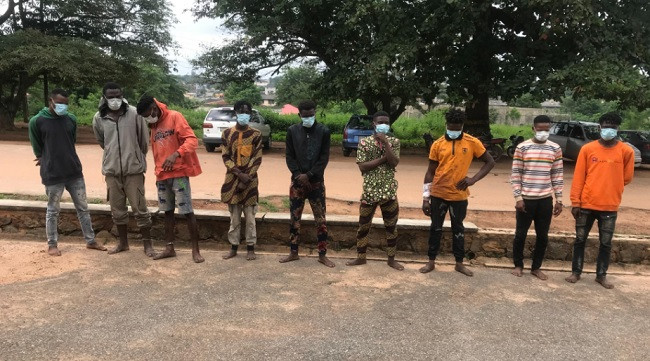 nine suspected cultists arrested during handover ceremony in oyo