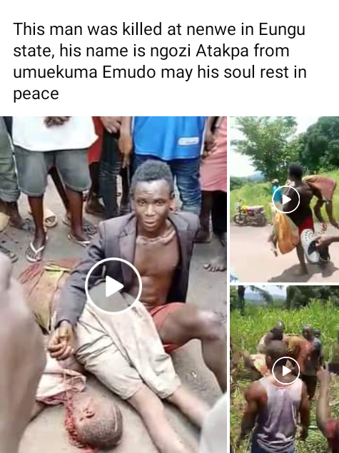 angry youths lynch man for allegedly beheading farmer in enugu community graphic photos 5