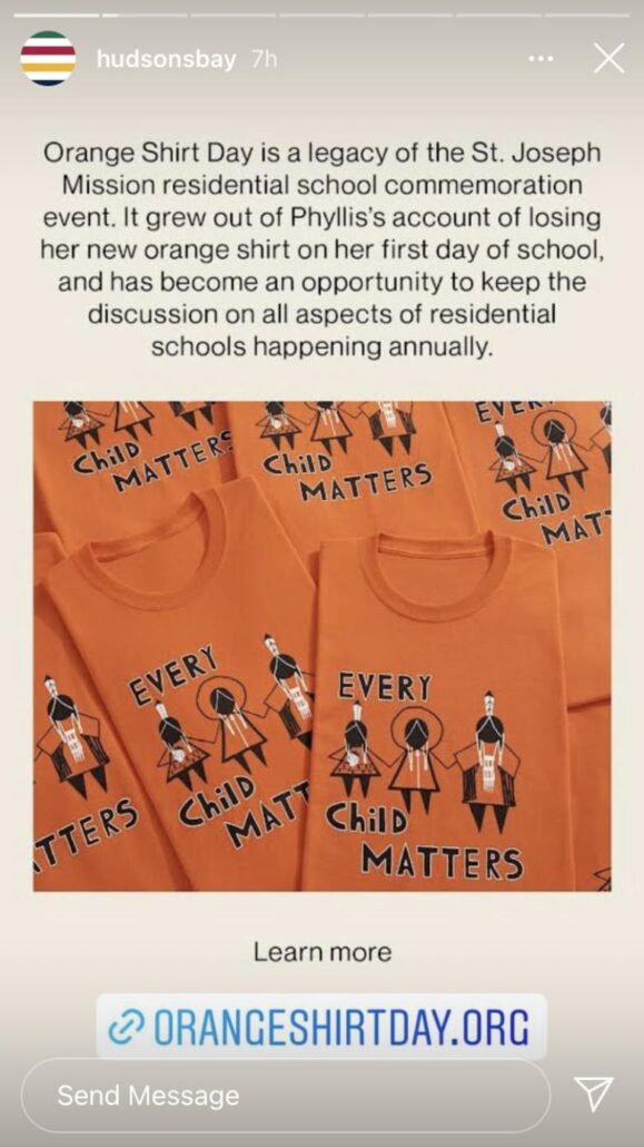 Hudson's Bay's sale of orange shirts to support residential school survivors raises questions