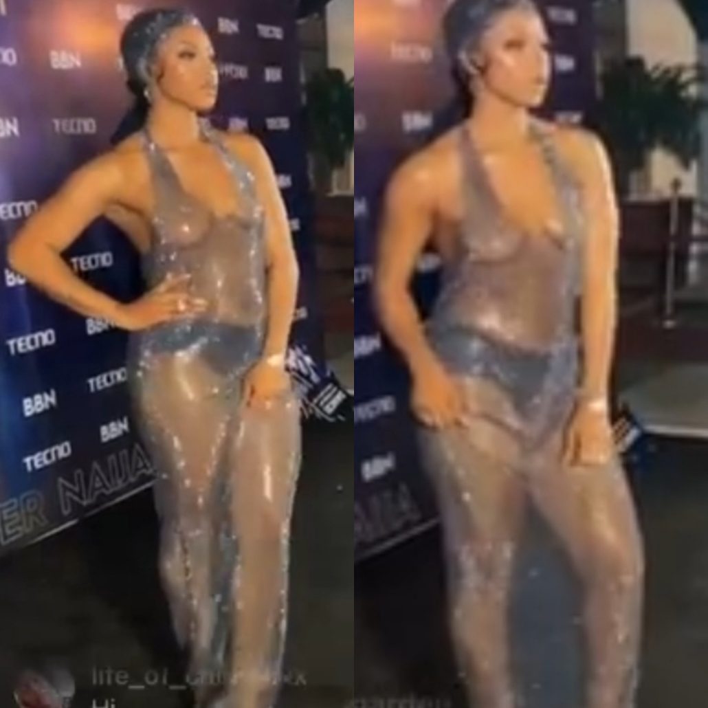 Liquorose attends event almost naked in see-through dress and no bra (photos)