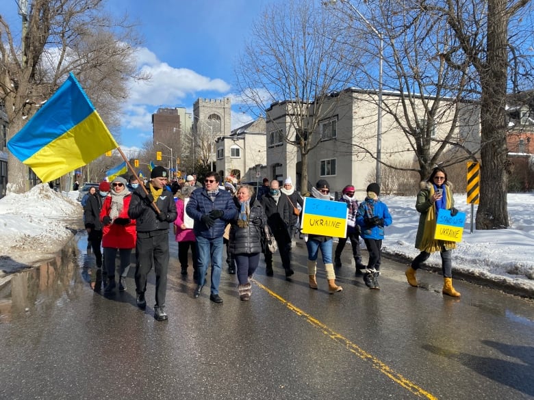demonstrations in solidarity with ukraine held across canada on sunday 3