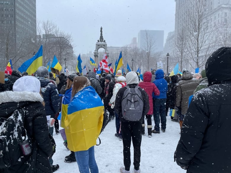 demonstrations in solidarity with ukraine held across canada on sunday 9