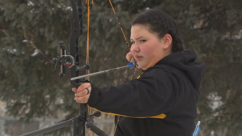 swan lake first nation teen excels at archery in manitoba as she connects with culture 2