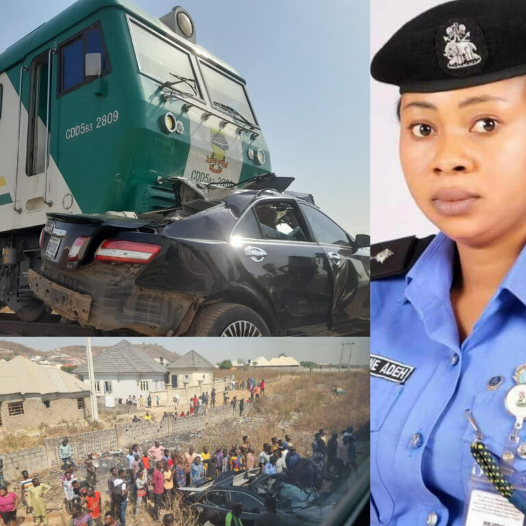 FCT police confirm death of lady crushed after her car was rammed into by a train in Abuja (photos)