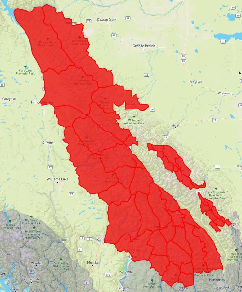 Special avalanche warning issued for much of the Canadian Rockies