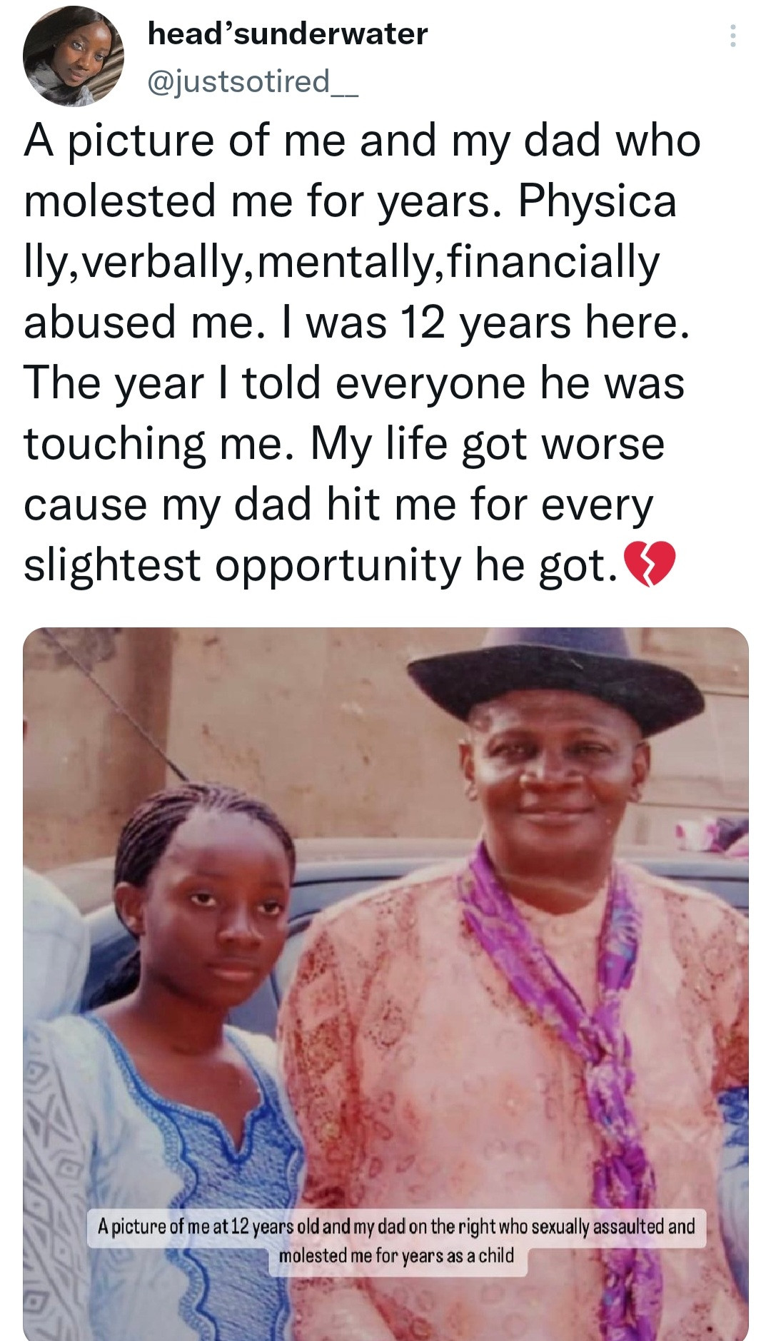 my dad should get a death penalty woman calls out her father for allegedly molesting her her mother for protecting him and the nigerian police for locking her up when she reported 1