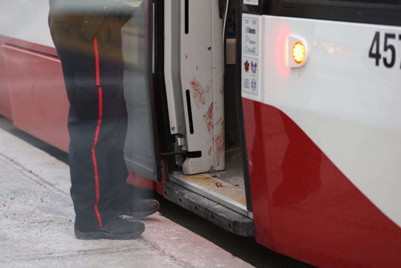 A woman in her 20s has been stabbed multiple times on a Toronto streetcar on Tuesday, Jan. 24, 2023. A suspect was arrested and the victim taken to hospital with what police say are “life altering” injuries. 