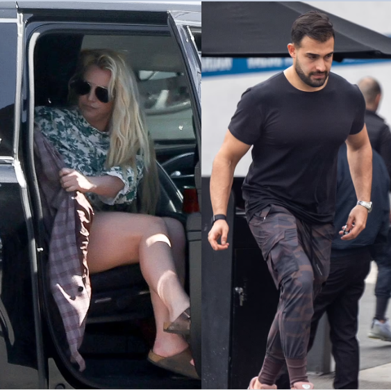 Britney Spears ditches wedding ring as husband Sam Asghari is also seen without his