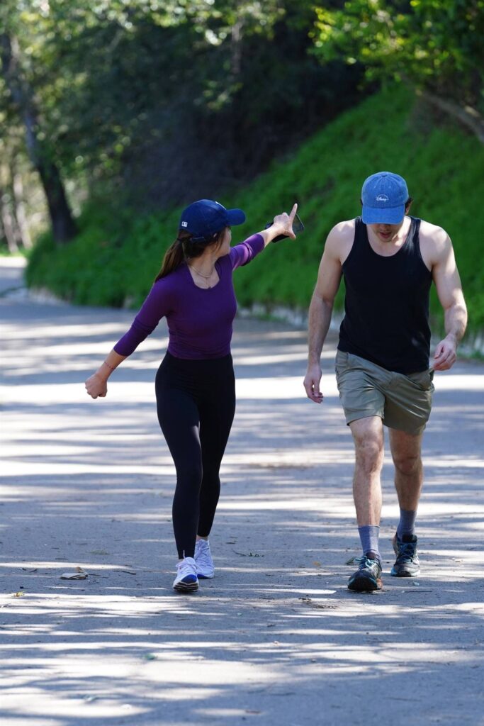 lucy hale on a hike with a friend in studio city 6