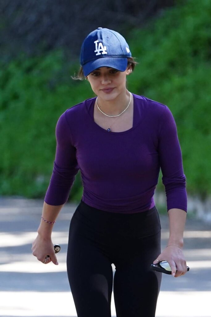 lucy hale on a hike with a friend in studio city 8