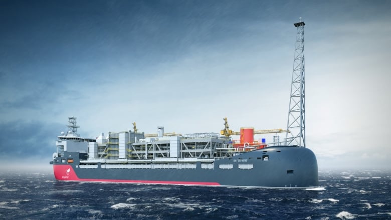 An illustration of the proposed Bay du Nord production vessel.