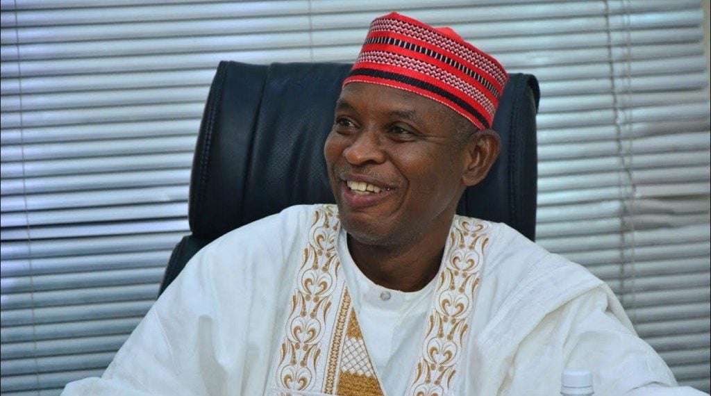 drama as kano gov abba yusuf rejects official seat used by ganduje video