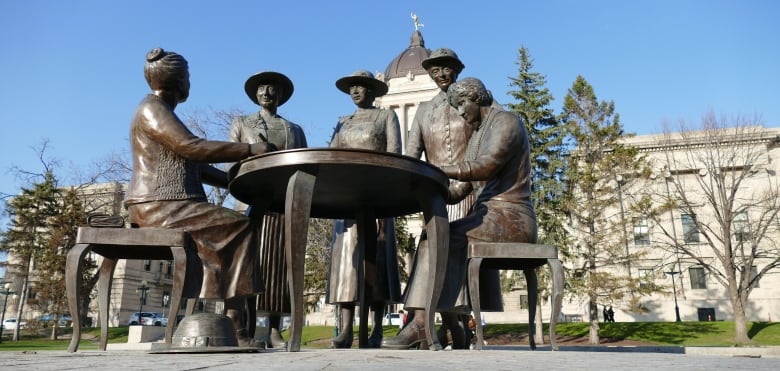 Helen Granger Young's Famous 5 monument celebrates the activists who won a legal battle to have women recognized as persons under Canadian law in 1929. 