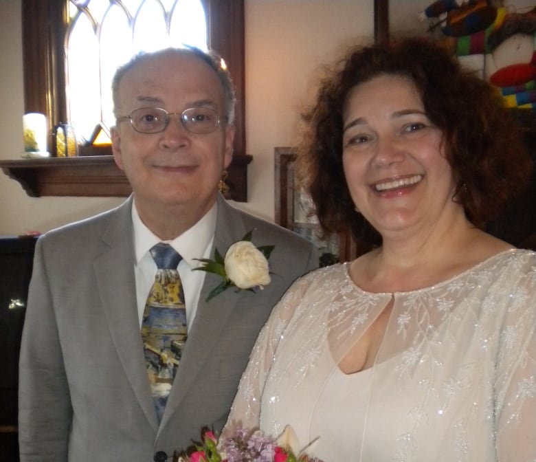 David and Elena Crenna pose for a photo at their wedding in this 2012 handout photo. Elena, born in Russia, has been barred from Canada for allegedly spying on behalf of Moscow. Her appeal of the decision is slated to be heard Wednesday in Federal Court in Ottawa.