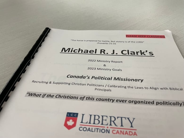 In a document marked "classified" that was obtained by CBC News, the group says its ultimate goal is "the most powerful political disruption in Canadian history." 