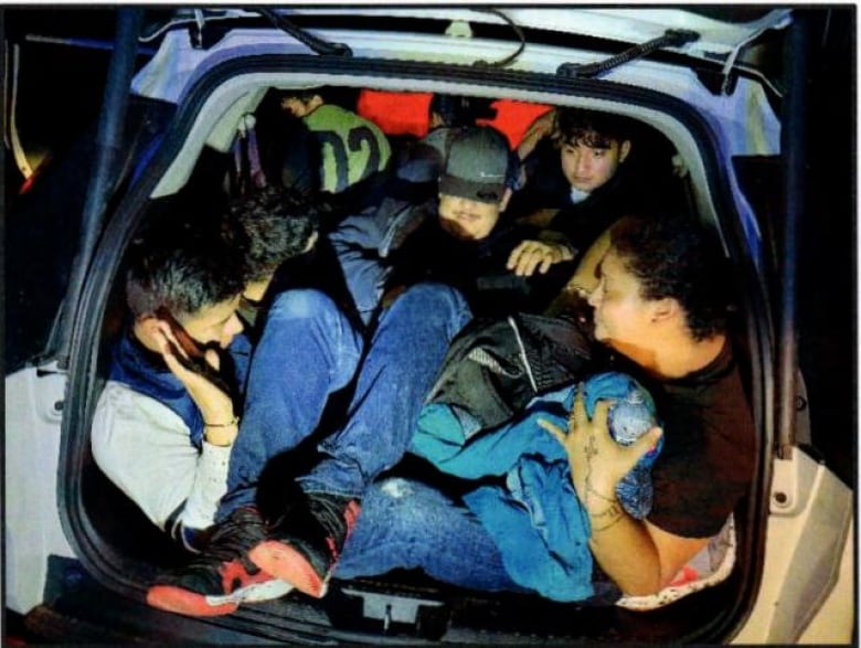 A group of eight Mexican nationals and one Guatemalan national were caught in an SUV after crossing the Quebec-New Hampshire border on June 13. 