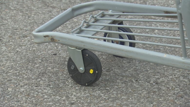 Shopping cart wheels.