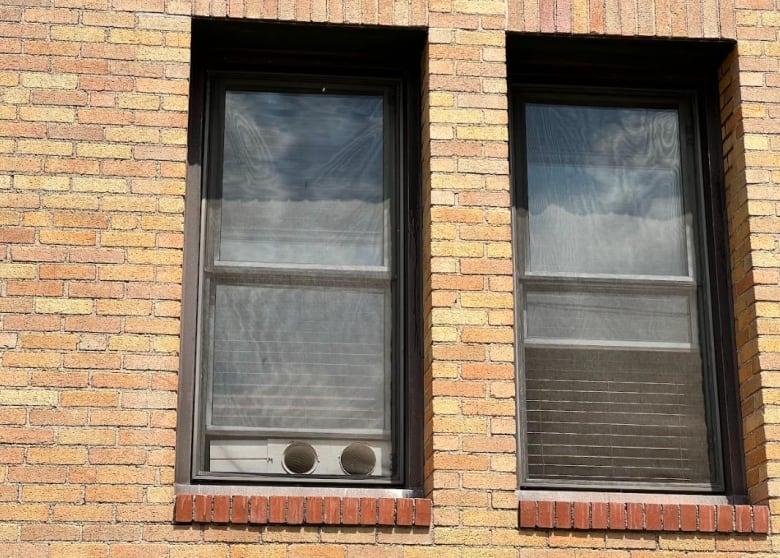 A "sleeve" style AC unit is installed in the pictured window unit. 