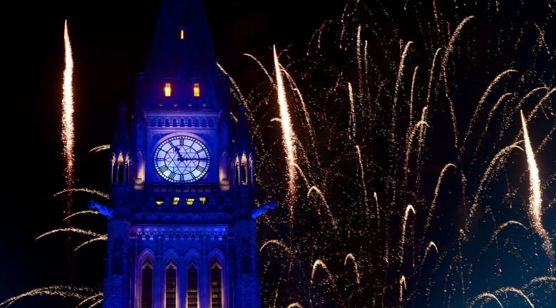 Peace Tower celebrations on Canada Day in 2017.