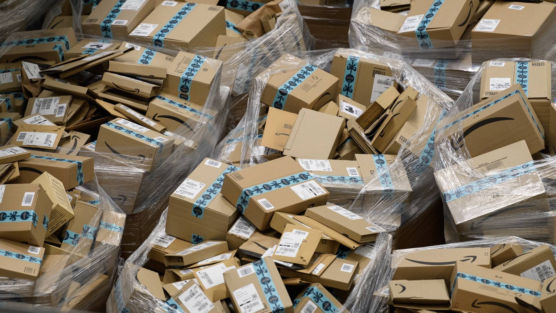 b c woman buried in amazon packages she did not ask for and does not want