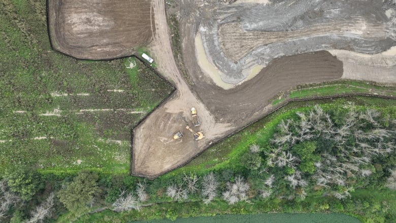 Aerial (drone) images of areas slated for development after province issues a MZO for some land, including Greenbelt land near Caledon, close to Brampton. Areas slated for development, farmlands, current developments already under construction. 