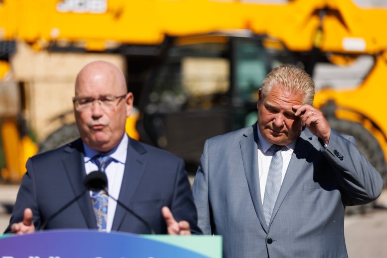 Ontario’s minister of housing Steve Clark and Premier Doug Ford.