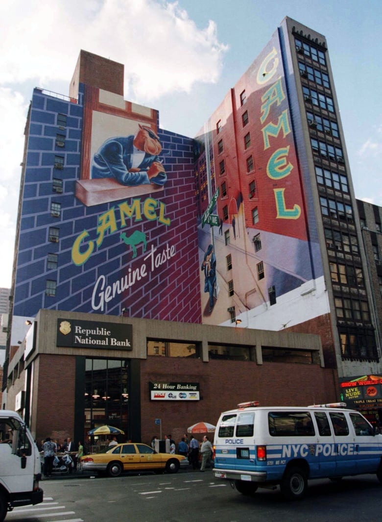 The 'Joe Camel' advertising character is seen displayed on the side of a building in New York City, in photo taken back in October 1997.