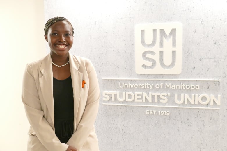 Tracy Karuhogo is the president of the University of Manitoba Students Union (UMSU) at the University center. 