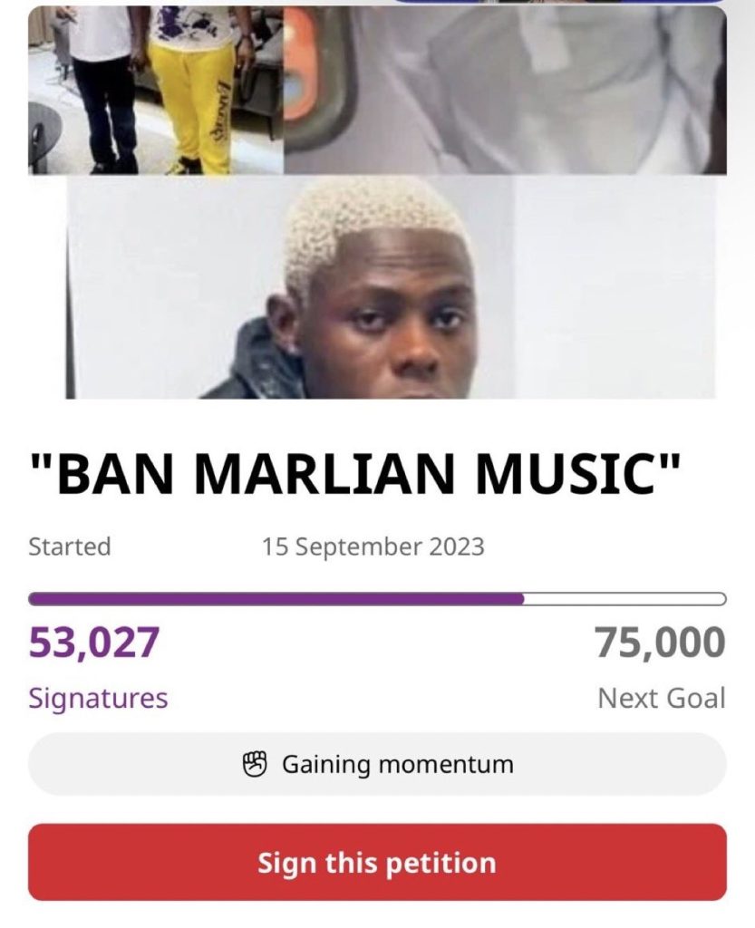 mohbad nigerians sign petition to ban marlian music