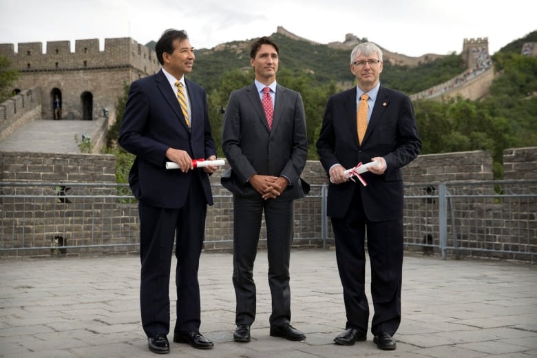 Guy Saint-Jacques, right, served as Canada's ambassador to China under the Harper and Trudeau governments.