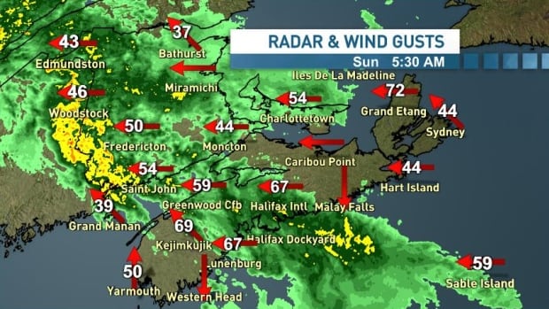 remnants of post tropical storm philippe brings high winds and heavy rain to maritimes