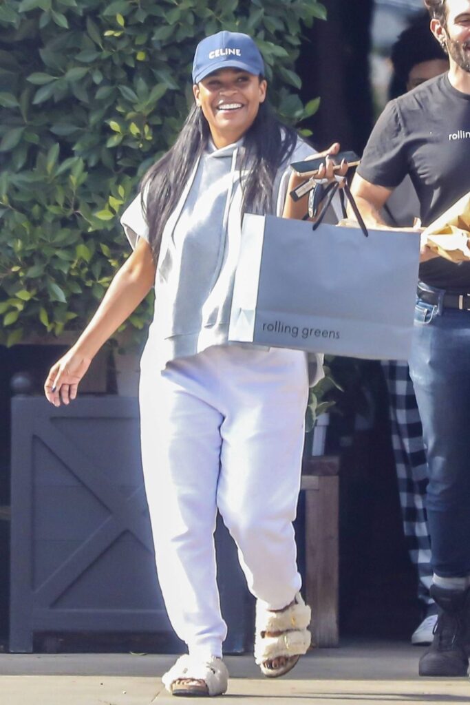 nia long shopping candids for christmas ornaments in los angeles 2