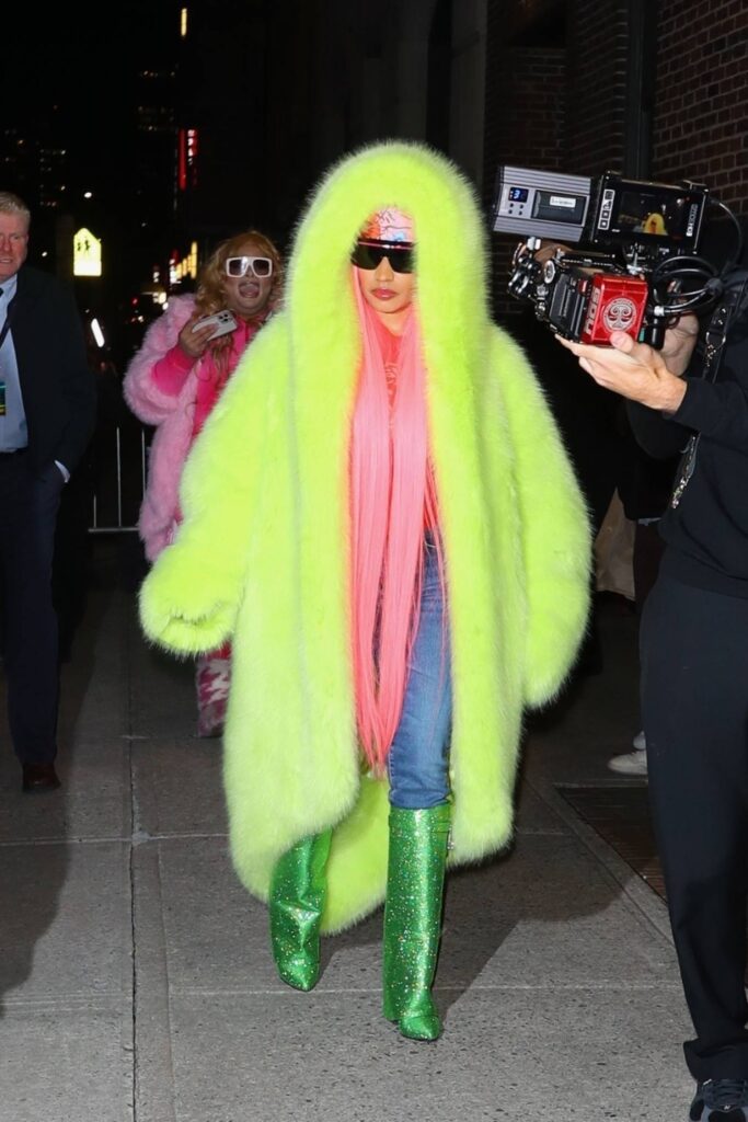 nicki minaj seen after the late show with stephen colbert in new york 15